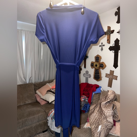 NWOT ROLLA COSTER NAVY BUTTON DOWN COLLARED DRESS WITH TIE SIZE SMALL - Picture 4 of 4